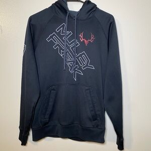 Muley Freak Hoodie Mens sz Small Elk Deer Hunting Sweater Kangaroo Pockets